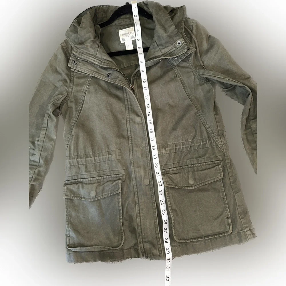 Forever 21 Olive Jacket Size S - Picture 10 of 14